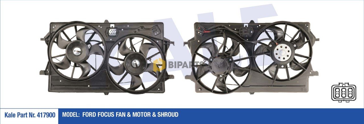 Ford Fan Motoru Komple (Çiftli) Focus 98>04 98AB 8C607 DL