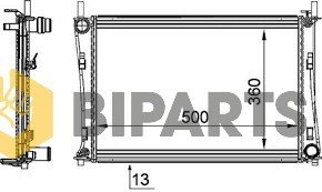 Ford Radyatör ( Brazing ) Fiesta 1.4 Benzinli 02> 4S6H 8005 DA