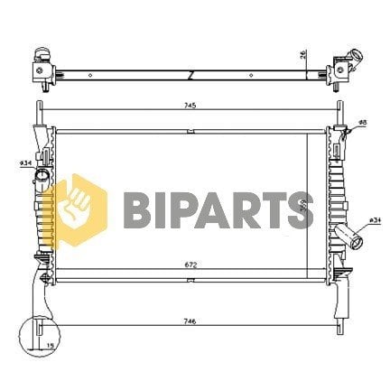Ford Radyatör Brazing (-Ac) Transit V.347 2.2 2.4 06> 6C11 8005 AD