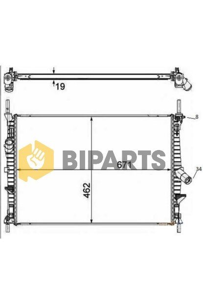 Ford Radyatör Brazing (-Ac) Transit V.347 2.2 2.4 09>14 7C11 8005 AB
