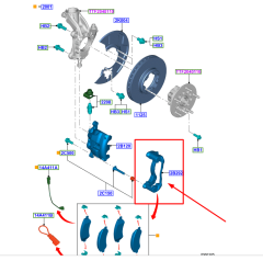 Ford Arka Fren Kaliper Kundağı Sol BK21 2B134 BB-2391811