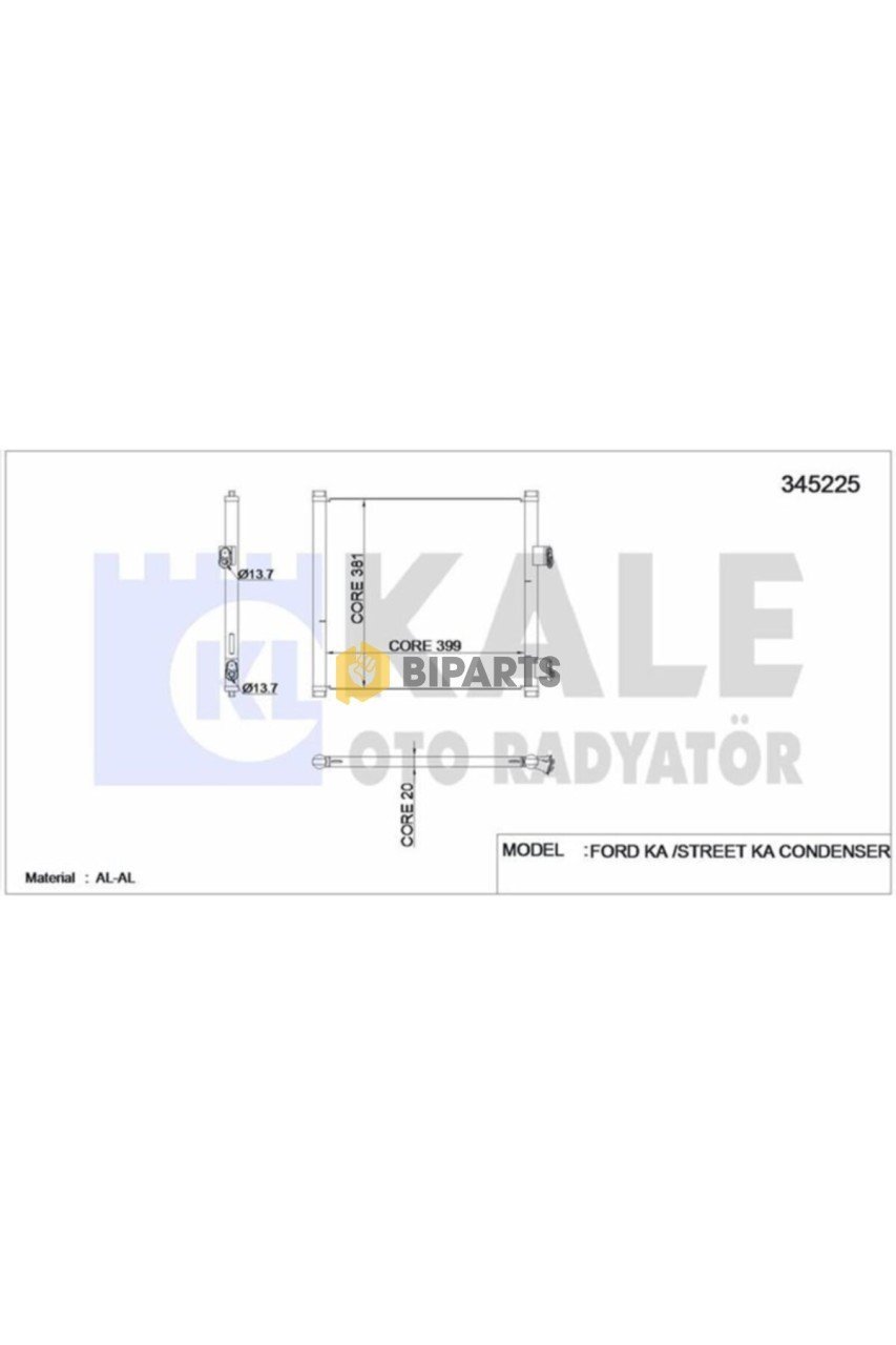 Ford Klima Radyatörü Ford Ka 97> 97KW 19710 AF