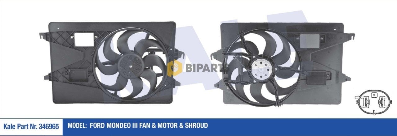 Ford Fan Motoru Komple  (Otom. Vites) Mondeo Dizel 01> 5S71 8C607 BD