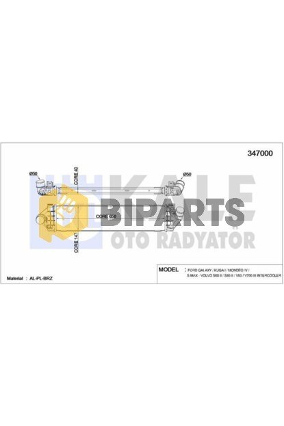 Ford İntercooler (Ara Soğutucu) Mondeo 07> 6G91 9L440 FE