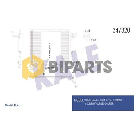 Ford Klima Radyatörü B460 Courier 1.5 D 14> ET71 19710 BA